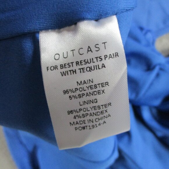 Outcast Ally Mini Dress Womens Small Blue Ruffle Long Sleeve NEW - Picture 7 of 11